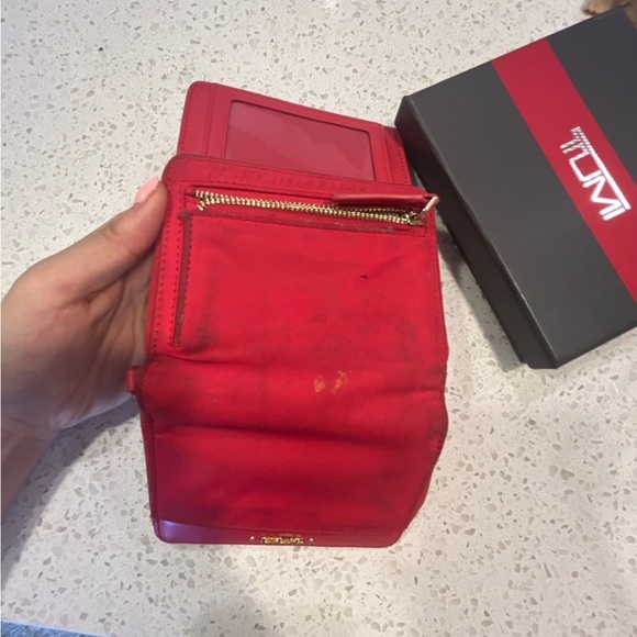 Red Orange Tumi wallet - Picture 7 of 7